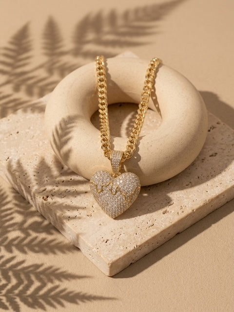 Collar de Corazon con Cadena