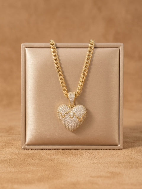 Collar de Corazon con Cadena